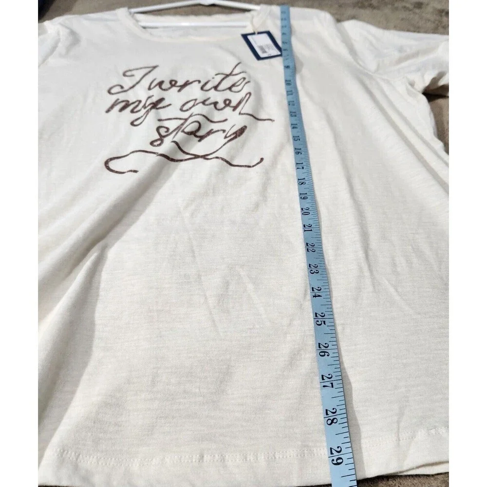 Universal Thread Casual Tshirt 2X Ivory I Write My Own Story Logo